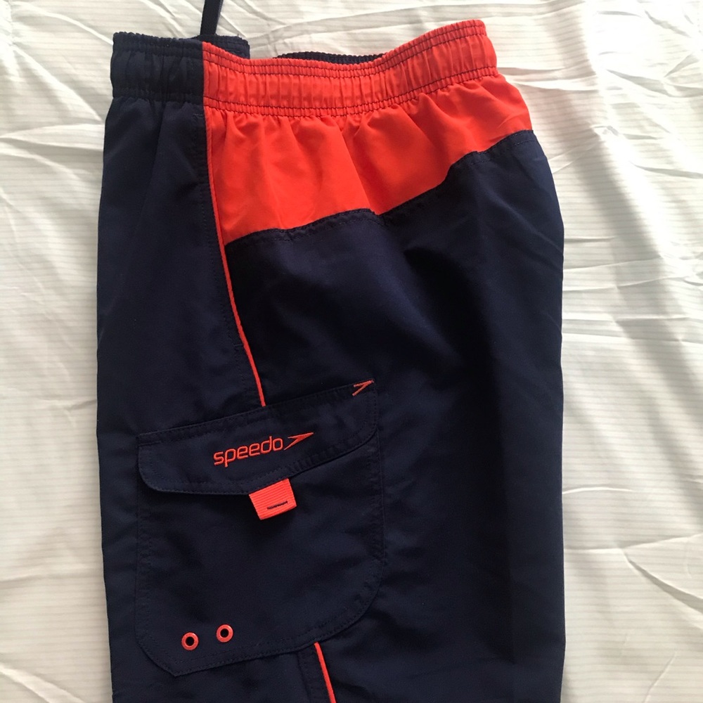 Men’s Speedo Large Navy/Orange Swimsuit